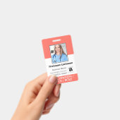 Personeelsfoto ID Streepjescode Logo Levend Koraal Badge (Handheld)