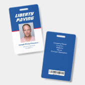 Personeelsfoto Identificatiebadge Badge (Voor- en achterkant)