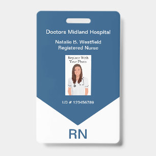 Personeelsfoto-identificatiebadge voor gediplomeer badge
