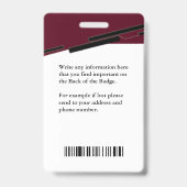Personeelsfoto Logo Naam Bar Code Aangepast Badge (Achterkant)
