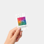 Personeelsfoto Logo Naam en Functie Modern ID Badge (Handheld)