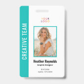 Personeelsfoto Logo Turquoise Badge (Voorzijde)