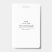 Personeelsfoto met blauwe gradiënt - bewerkbare fo badge (Achterkant)