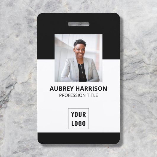 Personeelsfoto Modern Zakelijk Zwart Badge