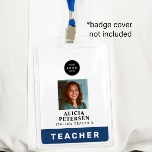 Personeelsfoto naam badge titel ID bedrijfslogo ma
