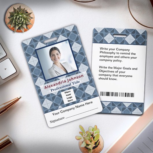 Personeelsfoto Naam Bar Code Logo ID-kaart Aangepa Badge