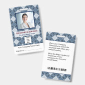 Personeelsfoto Naam Bar Code Logo ID-kaart Aangepa Badge (Voor- en achterkant)