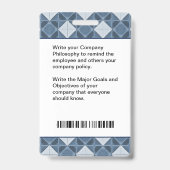 Personeelsfoto Naam Bar Code Logo ID-kaart Aangepa Badge (Achterkant)