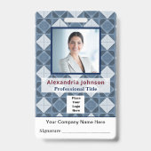 Personeelsfoto Naam Bar Code Logo ID-kaart Aangepa Badge (Voorzijde)