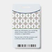 Personeelsfoto Naam Barcod Logo Aangepaste ID Badge (Achterkant)