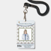 Personeelsfoto naam barcode logo aangepaste ID Badge (Voorzijde met lanyard)