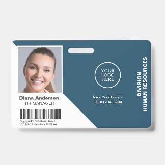 Personeelsfoto naam Bedrijfslogo Streepjescode Bev Badge