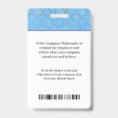 Personeelsfoto Naam Logo ID-kaart Bar Code Aangepa Badge (Achterkant)