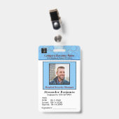 Personeelsfoto Naam Logo ID-kaart Bar Code Aangepa Badge (Voorzijde met clip)