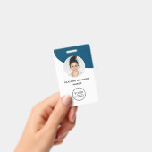 Personeelsfoto, naam, logo, streepjescode-badge badge (Handheld)