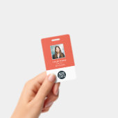 Personeelsfoto naamkaartje aangepaste barcode logo badge (Handheld)