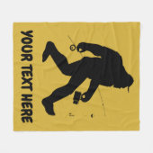 Personeelsgebonden Bigfoot Sasquatch Vist Blanket Fleece Deken (Voorkant (Horizontaal))