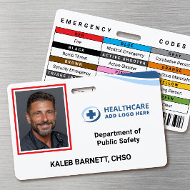 Personeelsidentificatiebadge met foto voor ziekenh badge