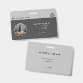 Personeelsidentiteit gym coach met foto en logo badge (Voor- en achterkant)