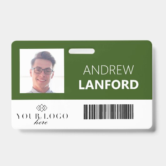 Personeelskaart | Aangepast logo en kleur Badge (Voorzijde)