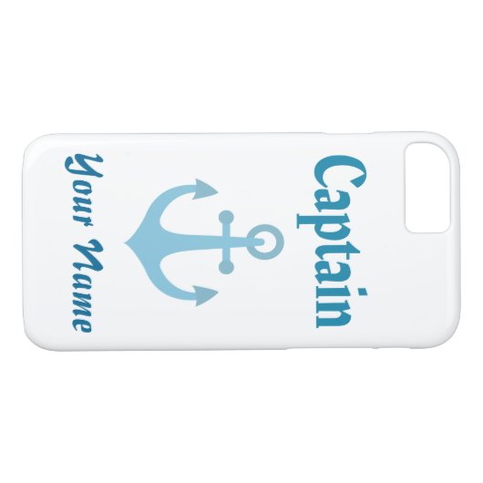 Personeelskapitein Anchor Case-Mate iPhone Case (Achterkant (Horizontaal))