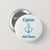 Personeelskapitein Anchor Ronde Button 5,7 Cm (Voorkant /achterkant)