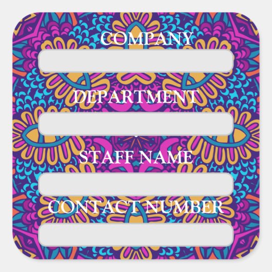 PERSONEELSLABEL STICKER VOOR BEDRIJF (Voorkant)