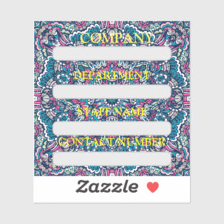 PERSONEELSLABEL STICKER VOOR BEDRIJF