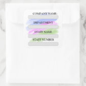 PERSONEELSLABEL STICKER VOOR BEDRIJFSGEBRUIK (Tas)