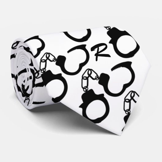 Personeelsleden Handboeien Stropdas Necktie (Opgerold)