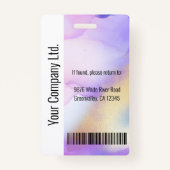 Personeelsleden ID-kaart Paars Badge (Achterkant)