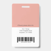 Personeelsleden Logo en foto-ID Slecht Badge (Back)