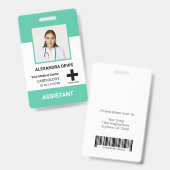 Personeelsleden Logo en foto-ID Slecht Badge (Voor- en achterkant)