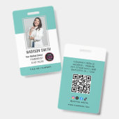 Personeelsleden Logo en foto-ID Slecht Badge (Voor- en achterkant)