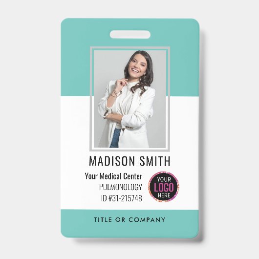 Personeelsleden Logo en foto-ID Slecht Badge (Voorzijde)