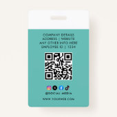 Personeelsleden Logo en foto-ID Slecht Badge (Achterkant)