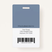 Personeelsleden Logo en foto-ID Slecht Badge (Achterkant)