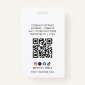 Personeelsleden Logo en foto-ID Slecht Badge (Achterkant)