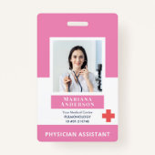 Personeelsleden Logo en fotoroze Badge (Voorkant)