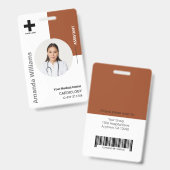 Personeelsleden Logo en foto's op maat Badge (Front & Back)