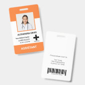 Personeelsleden Logo en foto's op maat Badge (Front & Back)