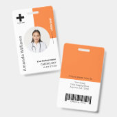 Personeelsleden Logo en foto's op maat Badge (Front & Back)