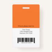 Personeelsleden Logo en foto's op maat Badge (Achterkant)