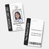 Personeelsleden Logo Foto zwart-id Badge (Front & Back)