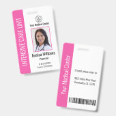 Personeelsleden Logo Fotoroze ID Badge (Front & Back)
