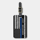 Personeelsleden van de politie van de thin Blue Li Bagagelabel (Voorkant verticaal)