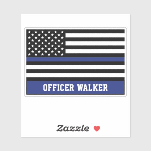 Personeelsleden van de politie van de thin Blue Li Sticker (Vel)