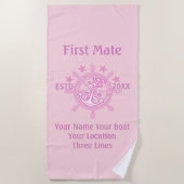 Personeelsleden van kapitein First Mate Skipper Cr Strandlaken (Voorkant)