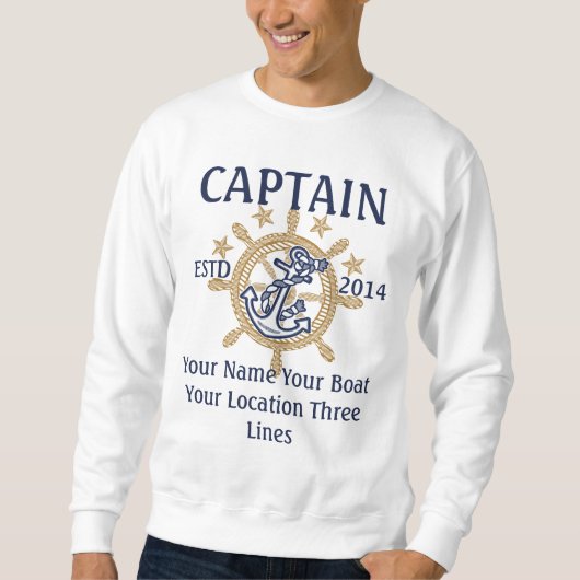 Personeelsleden van kapitein First Mate Skipper Cr Trui (Voorkant)