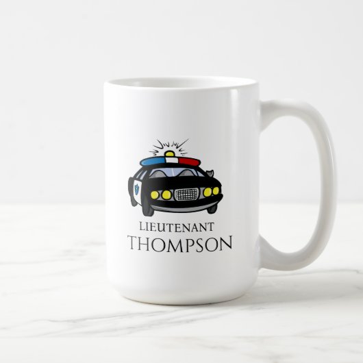 Personeelsleden van politie Luitenant Coffee Mok (Rechts)